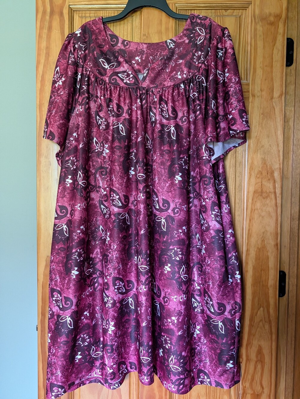 (2)Anthony Richards Short Sleeve Muumuu House Dress Lounger Gowns Women's New 5X - Picture 5 of 6